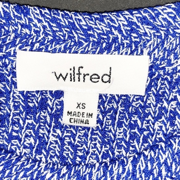 Aritzia Wilfred Palmier Blue Sleeveless Crew Neck Sweater Tunic Size XS - Picture 2 of 8